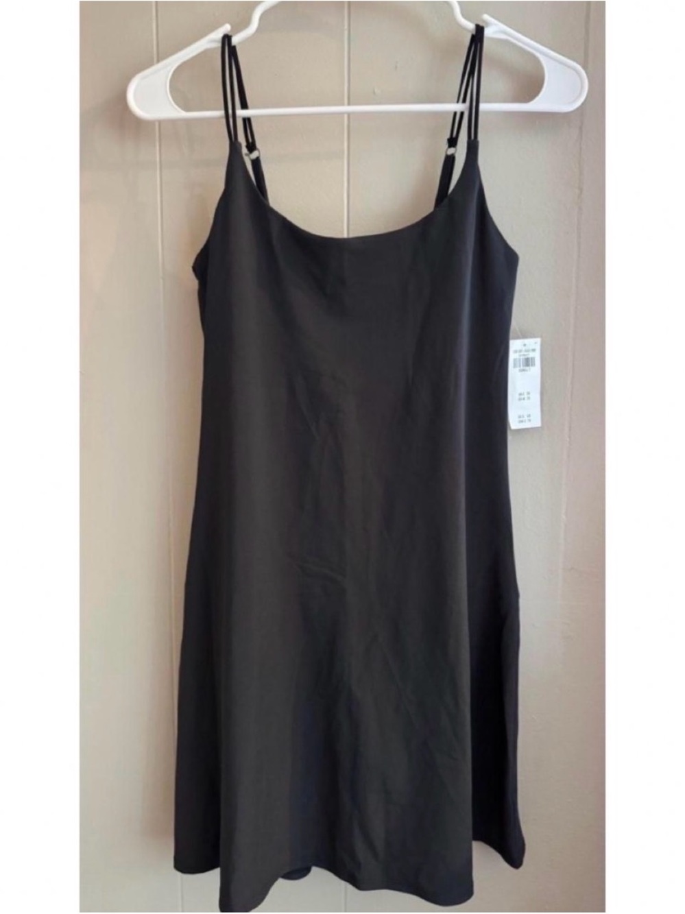 Abercrombie & Fitch Black Double-Spaghetti Strap Athletic Dress